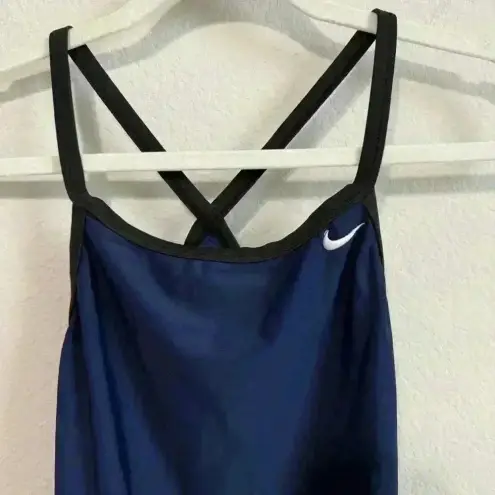 Nike  Solid Poly‎ Lingerie Tank One Piece Swimsuit Navy 34/Womens Size 8