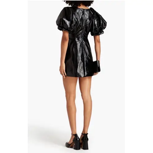 ALC Frank NWT A.L.C. Park Crinkled Faux Leather
Mini Dress Black Size 4 $495