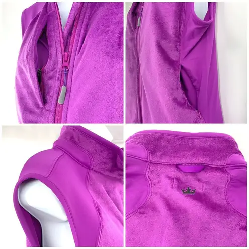 Peter Millar  Fleece Vest Warmth 4E Womens L Sleeveless Full Zip Soft Purple NWT