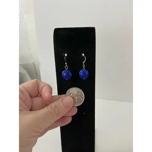 Boutique Royal blue round shell earrings