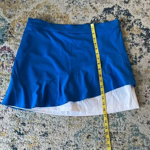 Lady Hagen  golf skort Skirt with spandex shorts under. Royal blue White Size 12