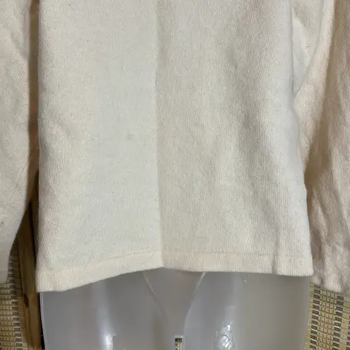 Orvis Vintage 1990s Y2K Ivory Sweater Wreath Snowflake Embroidery Beading XL - Image 14