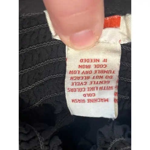 Sundance Black Embroidered Lined Sleeveless Top Women's Size XS Spring Cottage