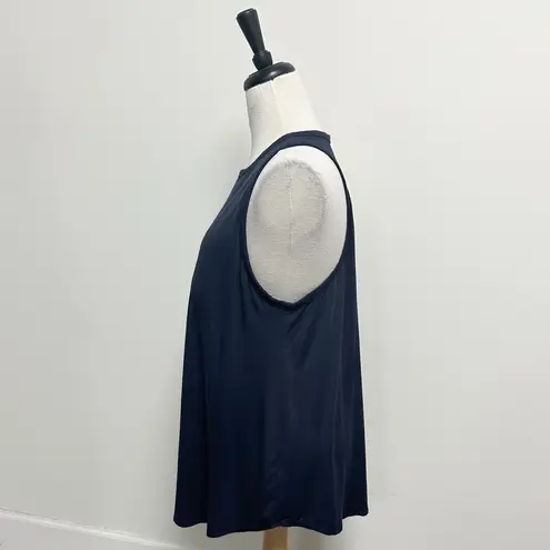 She Bird Navy Blue The Freedom Racerback Built In Bra Mesh Back Tank 9 XXXL Size undefined