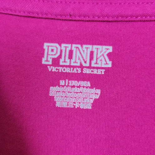 Victoria's Secret  Womens Sweatshirt Size M Pink Pullover Crew Neck Long Sleeve