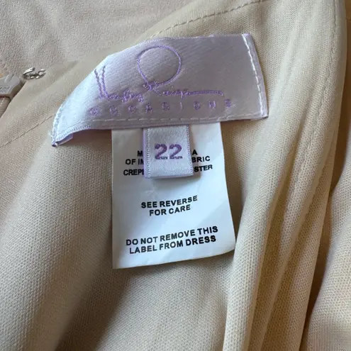 Hayley Paige Occasions W914 One-Shoulder Bridesmaid Dress Size 22 Cashmere NWT