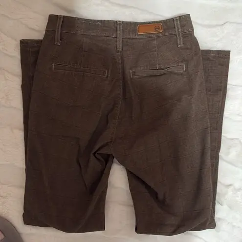 AG Adriano Goldschmied AG jeans Tailored Kinsley Trouser brown red‎ detail size 24 high rise crop boot - Image 6