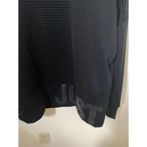 Nike  Dri Fit Womens Small Black Ribbed Long Sleeve Crew Neck Training Top