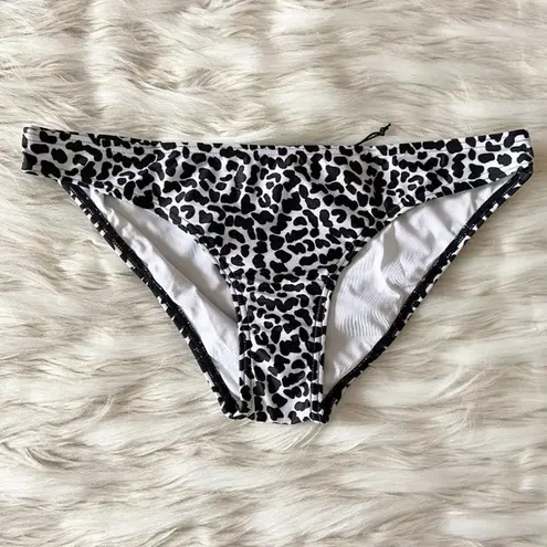 Princess Polly  Twiin Black White Cow Print Bikini Bottoms Sz S