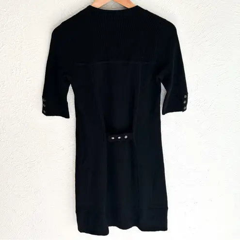 Club Monaco 100% Merino Wool Sweater Dress Black Small
