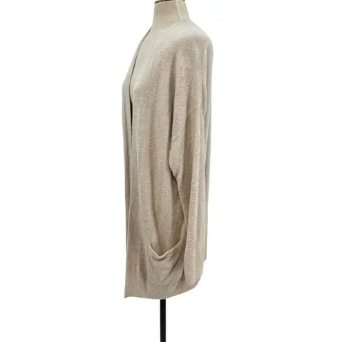 Barefoot Dreams CozyChic Lite Cardigan Ribbed Edge Cream Ivory Size Large