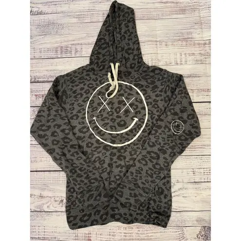 Salty Savage Unisex "OG Smile" Hoodie black leopard size small excellent conditi Gray