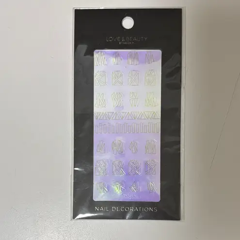 Forever 21 New - 3PC Set Silver Crown Headband, Blue Ombre Hair Extension and Nail Stickers