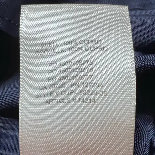 Aritzia Wilfred Only Ruched Slip Satin Midi/Mini Dress Navy Blue Medium