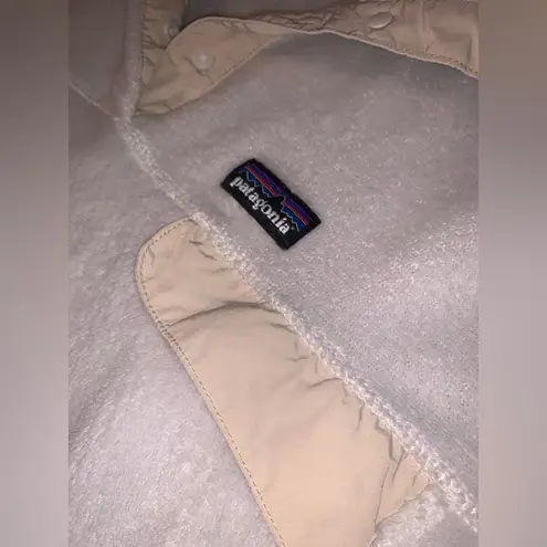 Patagonia  Re-Tool Snap T Polar Tec Fuzzy Cream Fleece Cozy  Jacket Sweatshirt XL thumbnail 5