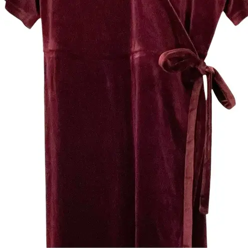 Lottie Velvet Maxi Dress Women's Size XXL Stretch Midi Maxi Burgundy Cranberry Red