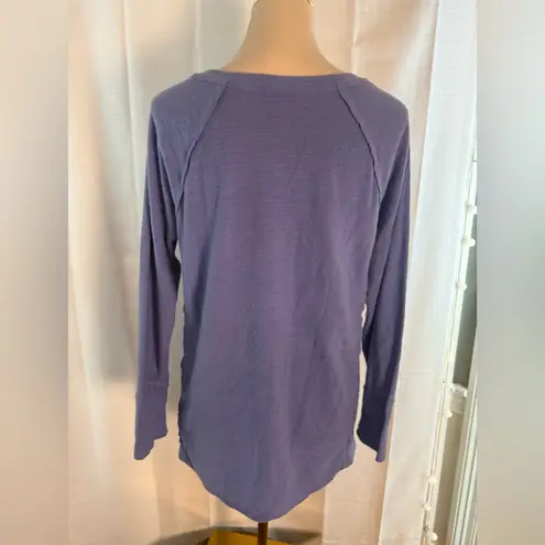 Wildfox  Blue Purple V-Neck Long Sleeve Top Women’s Small