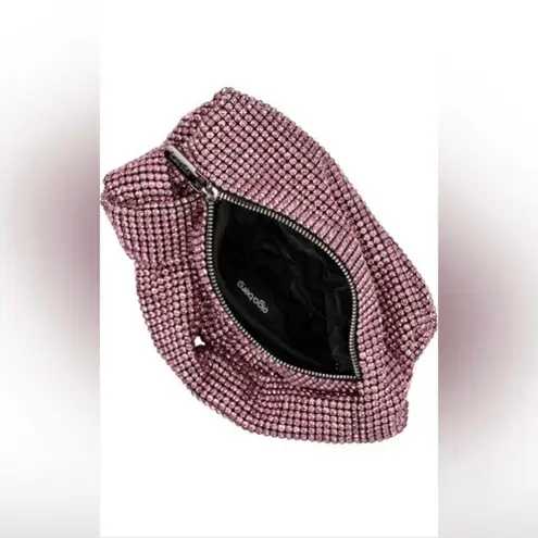 Olga Berg Polly Crystal Clutch Shoulder Bag, Pink, NWT Pink