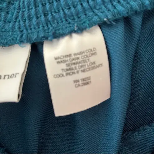 Alfred Dunner Pants Teal Pull On Textured Straight Leg Sz 12 EUC Tik-Tok Trend