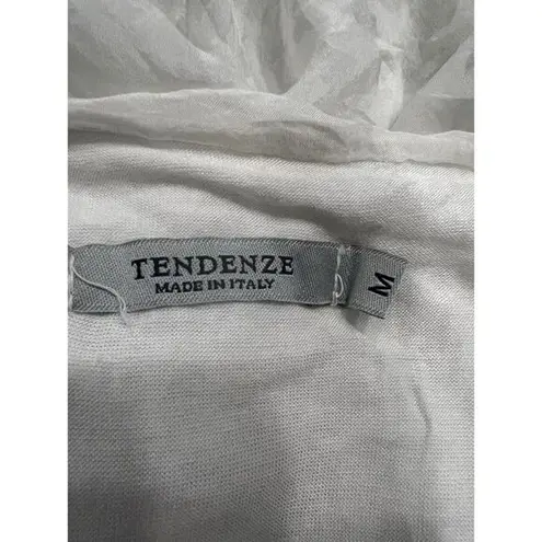 Tendenze 100% Silk Size‎ Medium White Sleeveless Top Blouse Shirt Made In Italy