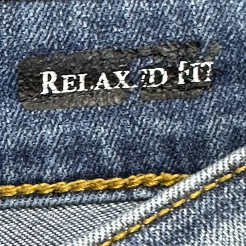 Judy Blue Relaxed Fit Mid Rise Distressed Denim Jeans JB8271DK Size 7/28