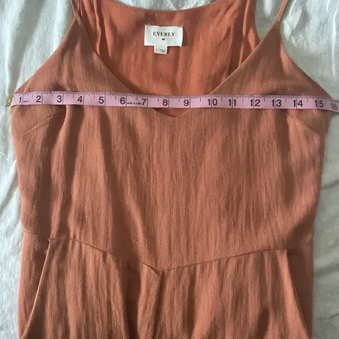 Everly  Jumpsuit Women’s Size Small Cropped Wide Leg Sleeveless 2 Pocket Jumper - Image 11