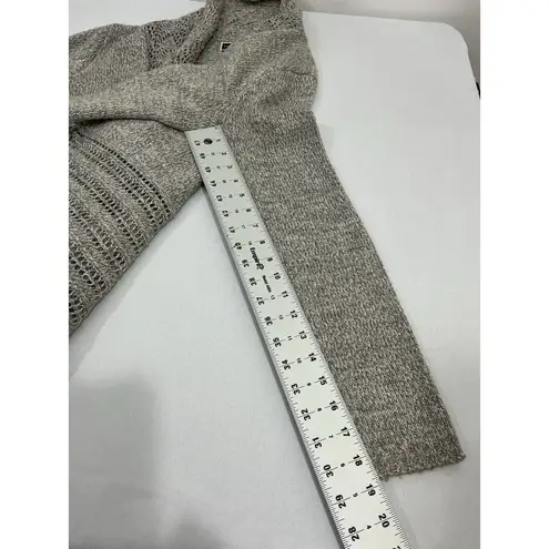 Karen Scott Womans  Small Tan Open Knit Open Front Cardigan Sweater