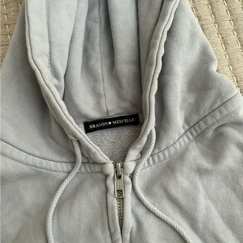 Brandy Melville  cropped zip up hoodie