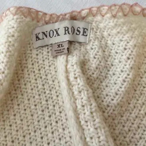 Knox Rose Knox‎ Rose Ivory Knit Poncho Sweater