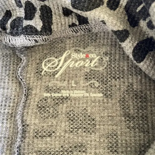 Style & Co  Sport 3/4 length sleeve pullover with cowl neckline. Size large