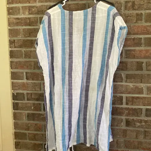 Aerie  oversized striped bathing suit coverup