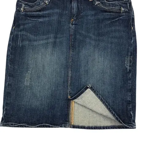 RALPH LAUREN Wildfire Dakota Pencil Skirt 8 Blue Classic Office Stylish Work EUC