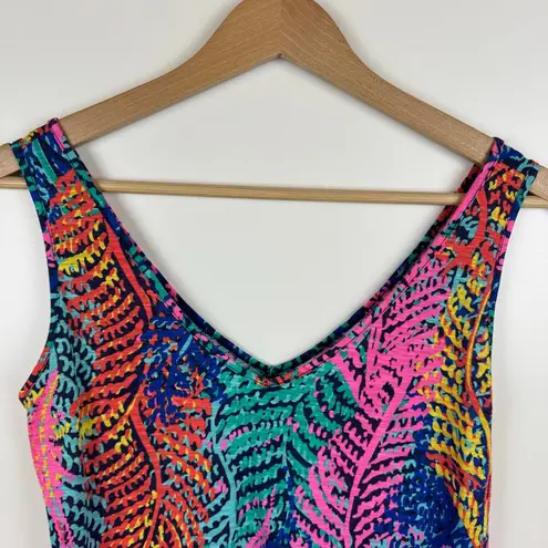 Lilly Pulitzer  Womens Gigi V-Neck Tank Top in Electric Feel Sz XS Vacation Beach