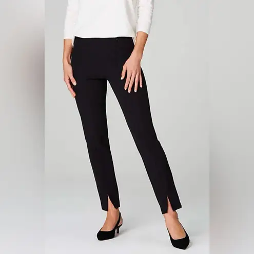 St. John x NORDSTROM- Elegant Black Women's split hem Pants- size 8 NWT 🖤🖤🖤