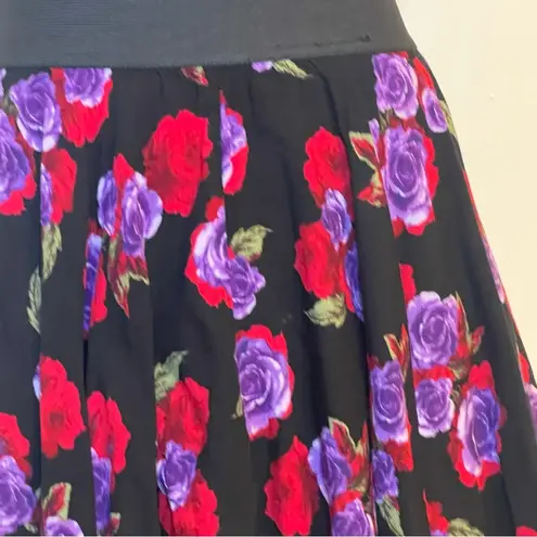 None Floral Tulle Skirt - Rose Print with Tutu Layers. Size XS