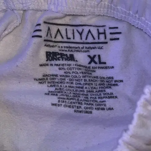 Aaliyah Y2K White graphic Sweatpants XXL