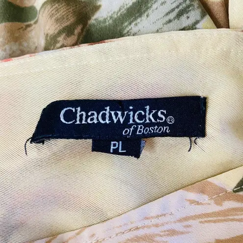 Chadwick's of Boston Midi Dress Womens Petite Large Yellow Floral Vintage