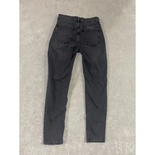 mott bow mom jeans gray Black wash 26x28 Size 26