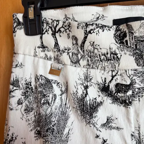 Premise Women's Black White Toile Print Cropped Pants Size S