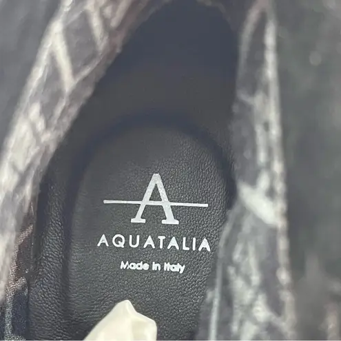 Aquatalia Colbie Weatherproof Bootie Zippers Black Leather Womens 9M 9 Medium