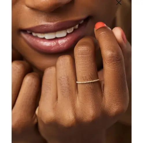 Boutique Dainty 14k Gold Plated S925 Stacking Bead‎ Ball Ring Size 5.5