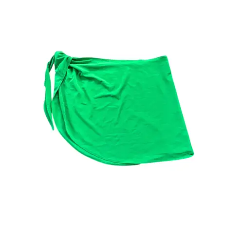 Good American  Neon Green Wrap Sarong Skirt Cover Up Women OS