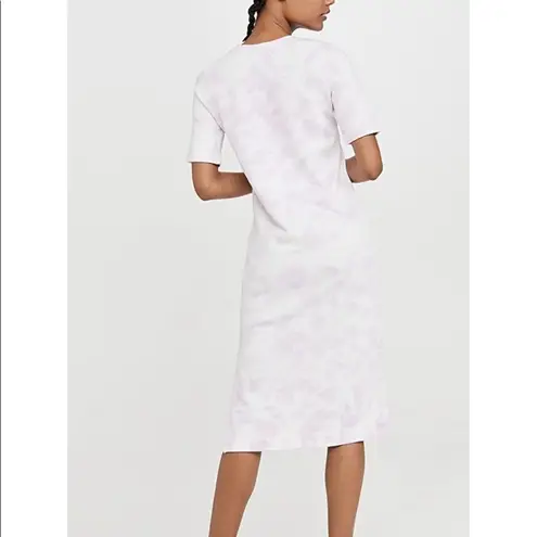 525 America 525 Tie Dye Short Sleeve Sweatshirt Dress in Electric Lilac Size Extra Small