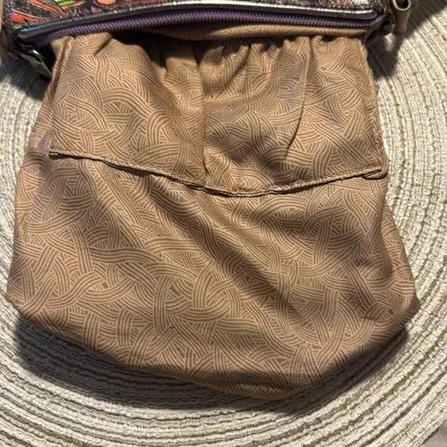 Sakroots Floral Crossbody‎ Bag Multi-Color Boho Adjustable Strap Zip Pocket