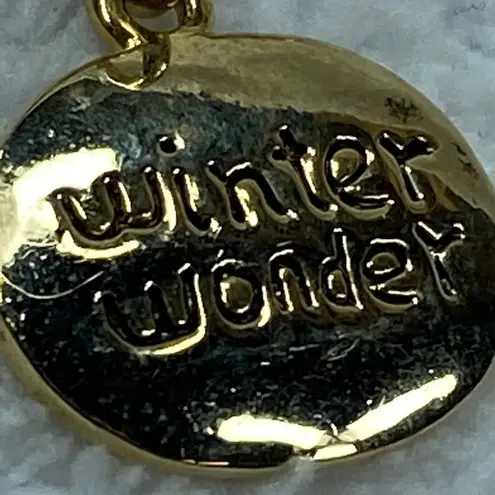 White Glitter Snowflake Winter Wonder Dangle Christmas Holiday Pin Brooch AAI