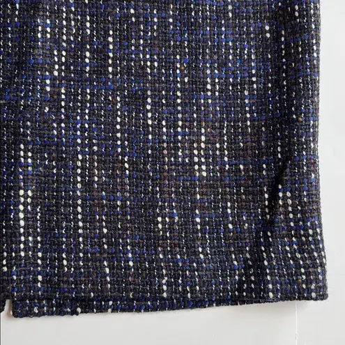 Boden USA Boden Wool Blend Tweed Pencil Skirt Black/Blue Size 10