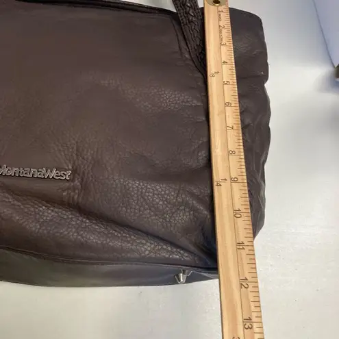 Montana West Montana West Women's Brown Vegan Leather Hobo Tote Bag Size Large NWT