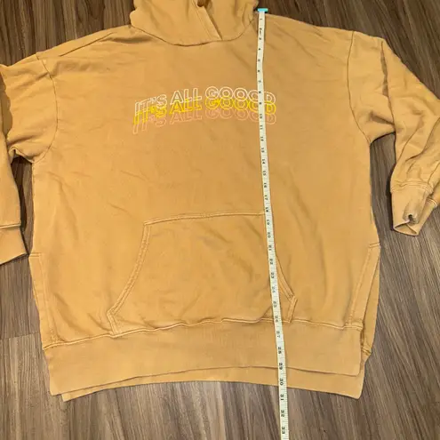 Offline by Aerie oversize Womens Hoodie Sweatshirt It's All Good beige Yellow XL