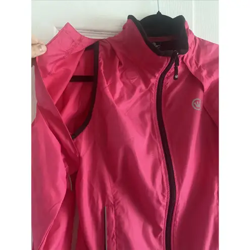 Canari Womens Large Pink Long Removable Sleeve Bike Jacket MTB CyclingJersey
