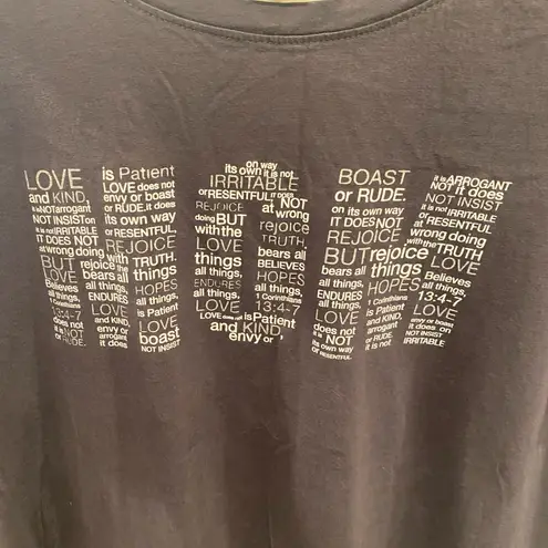 Bare Your Soul Mom Love is Patient Christian Scripture Graphic Tee Gray Size XL